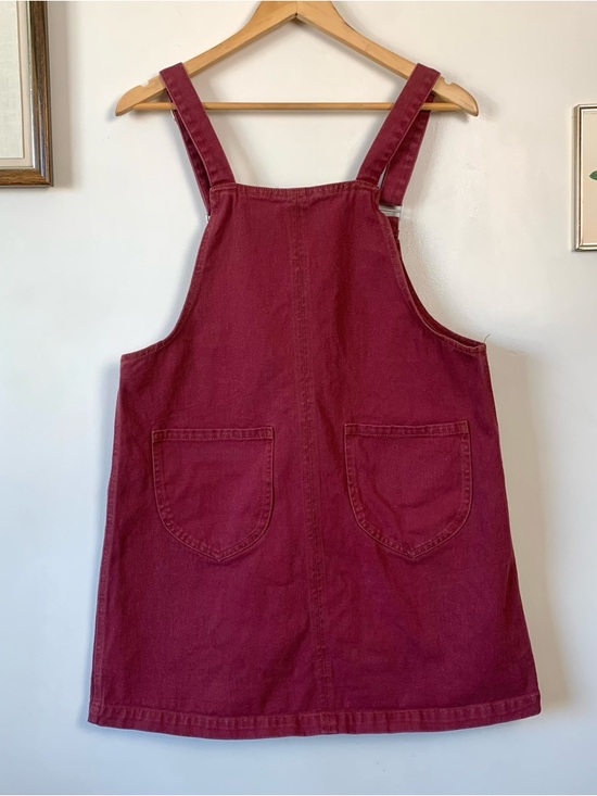 Frank & Oak Dresses & Skirts - Frank and Oak Burgundy 100% Cotton Overall Dress Large